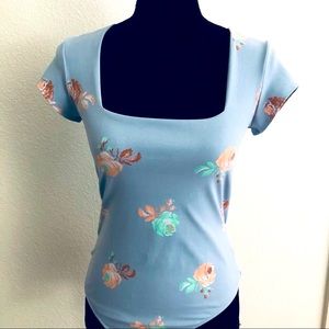 Free People Floral Thong Bodysuit